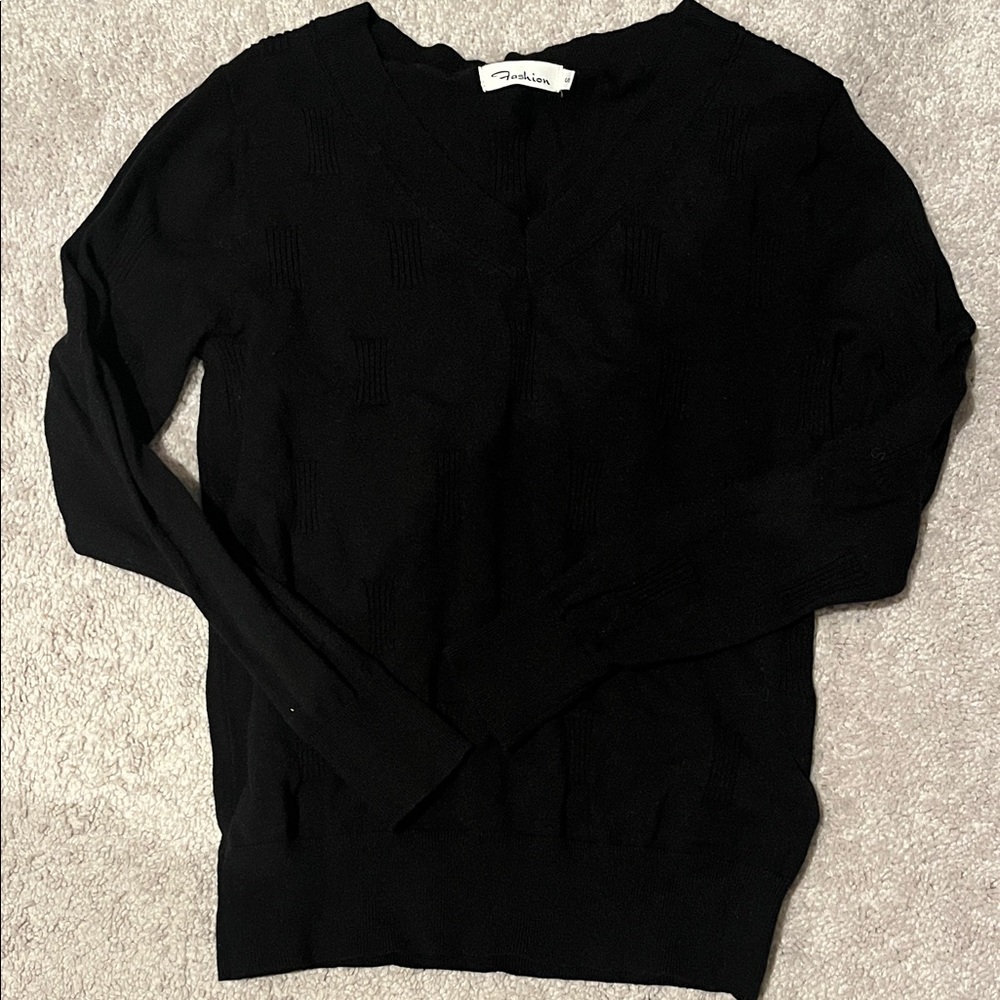 Graham Black V-Neck Women's Sweater